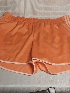 adidas Women's Coral Athletic Shorts with Contrast Trim XL